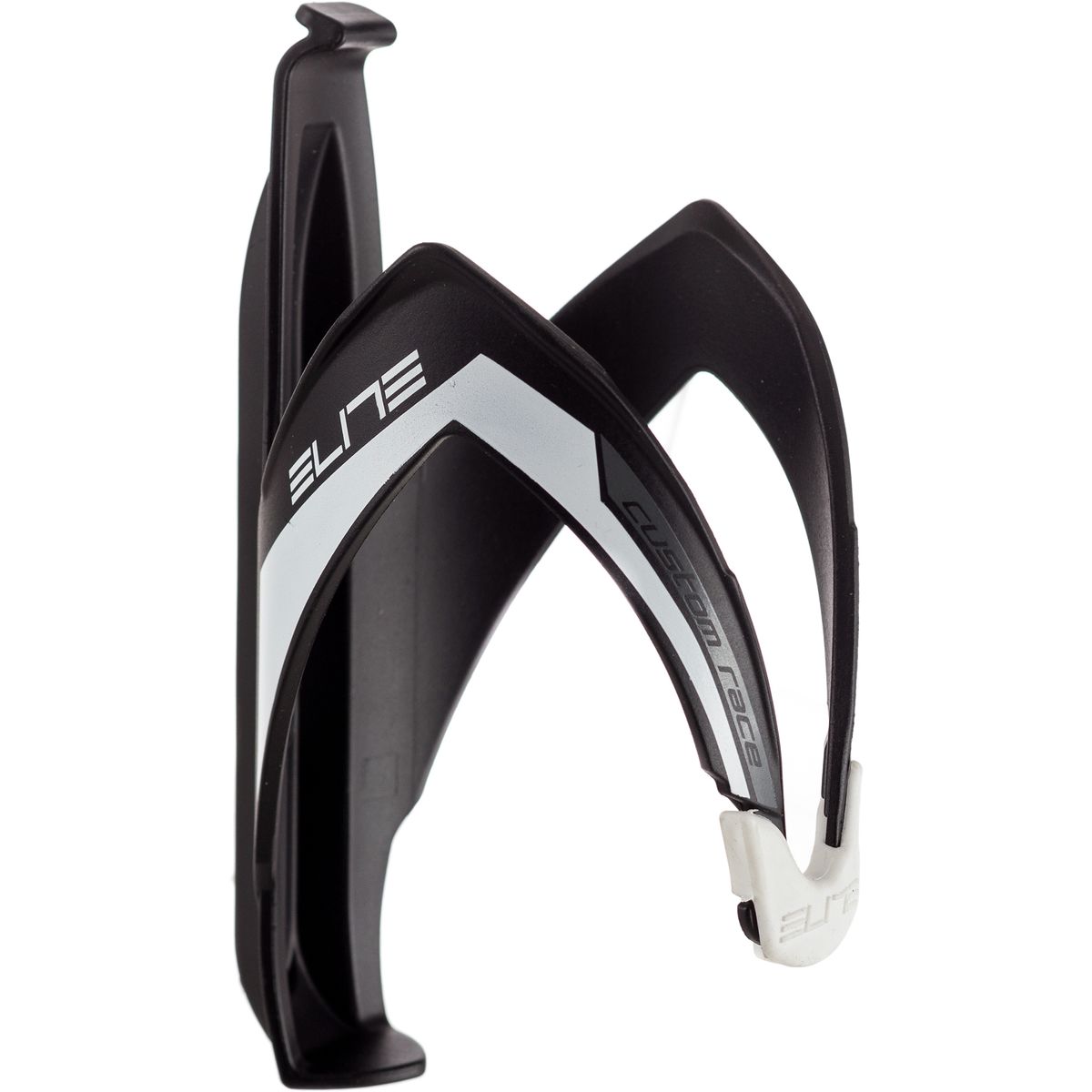 Elite Elite Custom Race Water Bottle Cage Matte Black/White, One Size