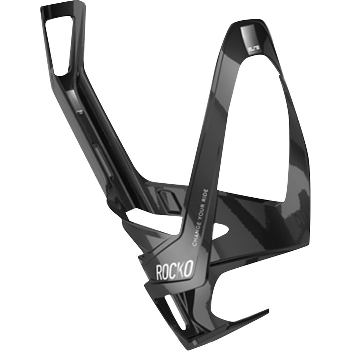Elite Rocko Carbon Bottle Cage Gloss Black/White, One Size