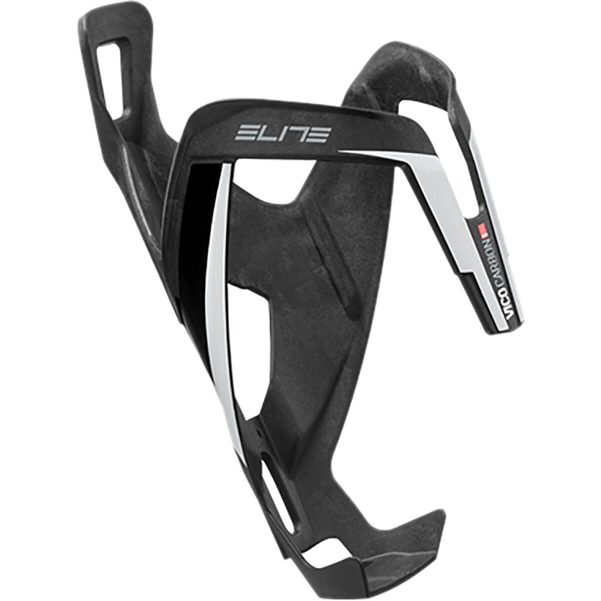 Elite Vico Carbon Bottle Cage Matte Black/White, One Size