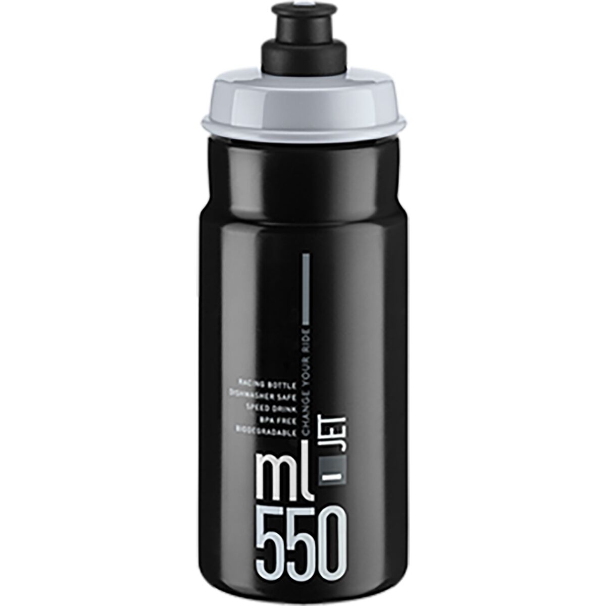 Elite Jet Biodegradable Water Bottle Black/Grey, 750ml