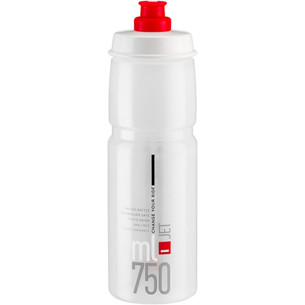 Elite Elite Jet Biodegradable Water Bottle Clear/Red, 550ml - $8.99 at Competitive Cyclist