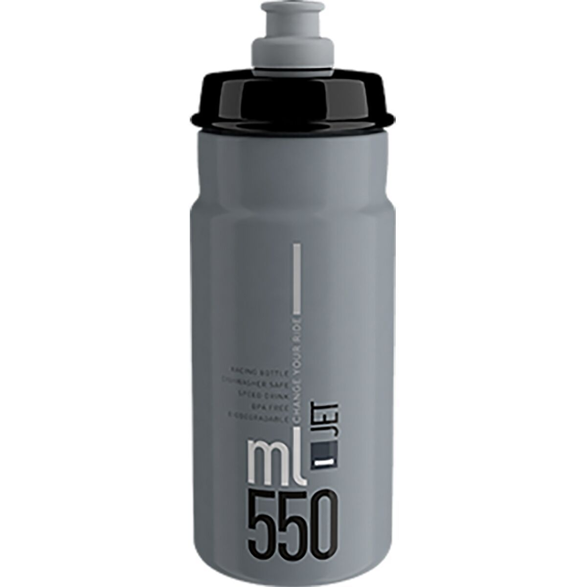 Elite Elite Jet Biodegradable Water Bottle Black/Grey, 550ml