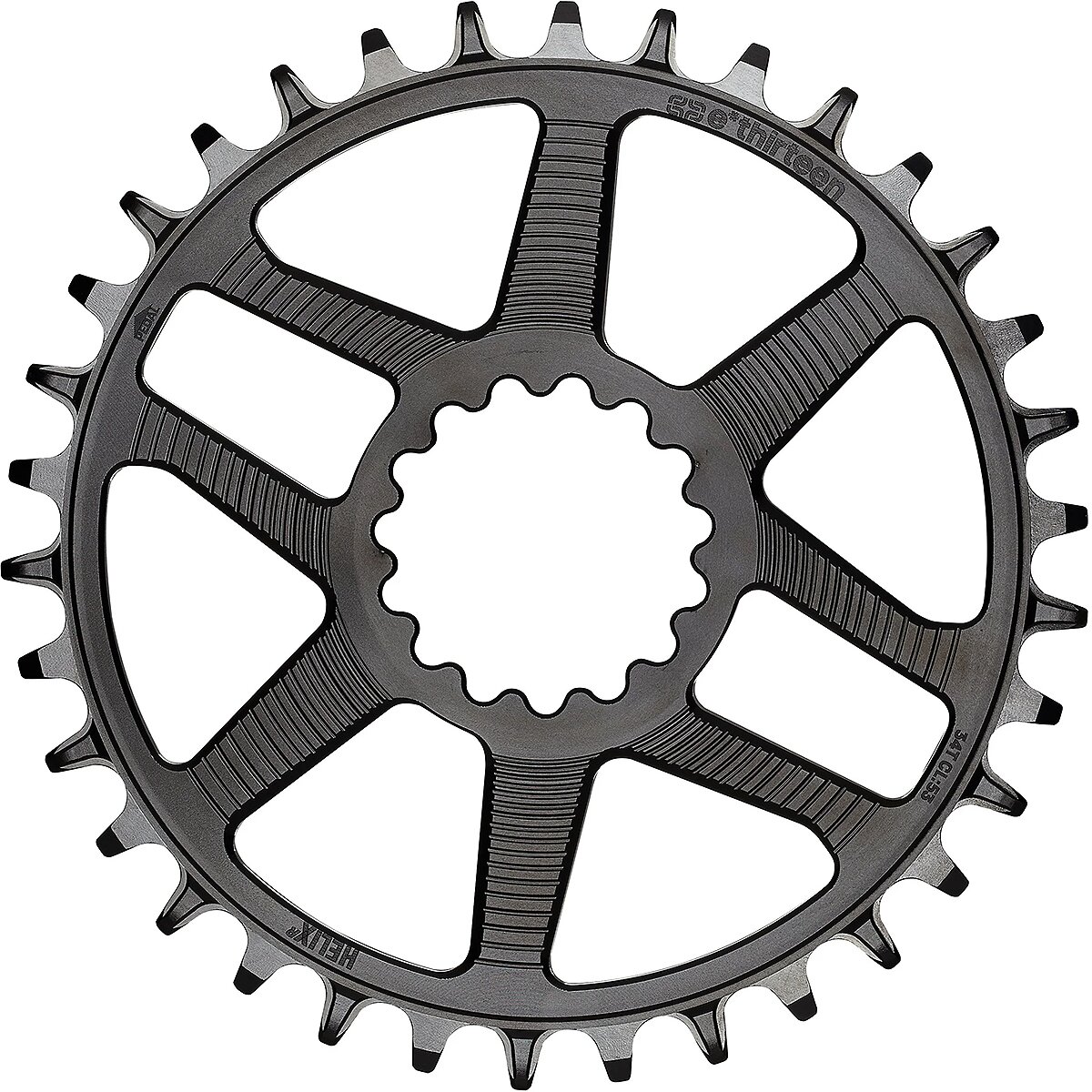 e*thirteen components Helix Race Direct-Mount Chainring Black, 52/55mm Flip Flop, 32t