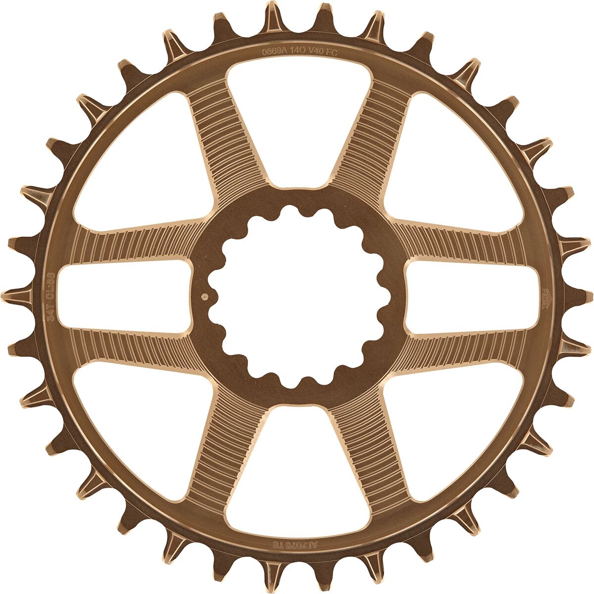 e*thirteen components Helix Race Direct-Mount Chainring Bronze, 52/55mm Flip Flop, 30t