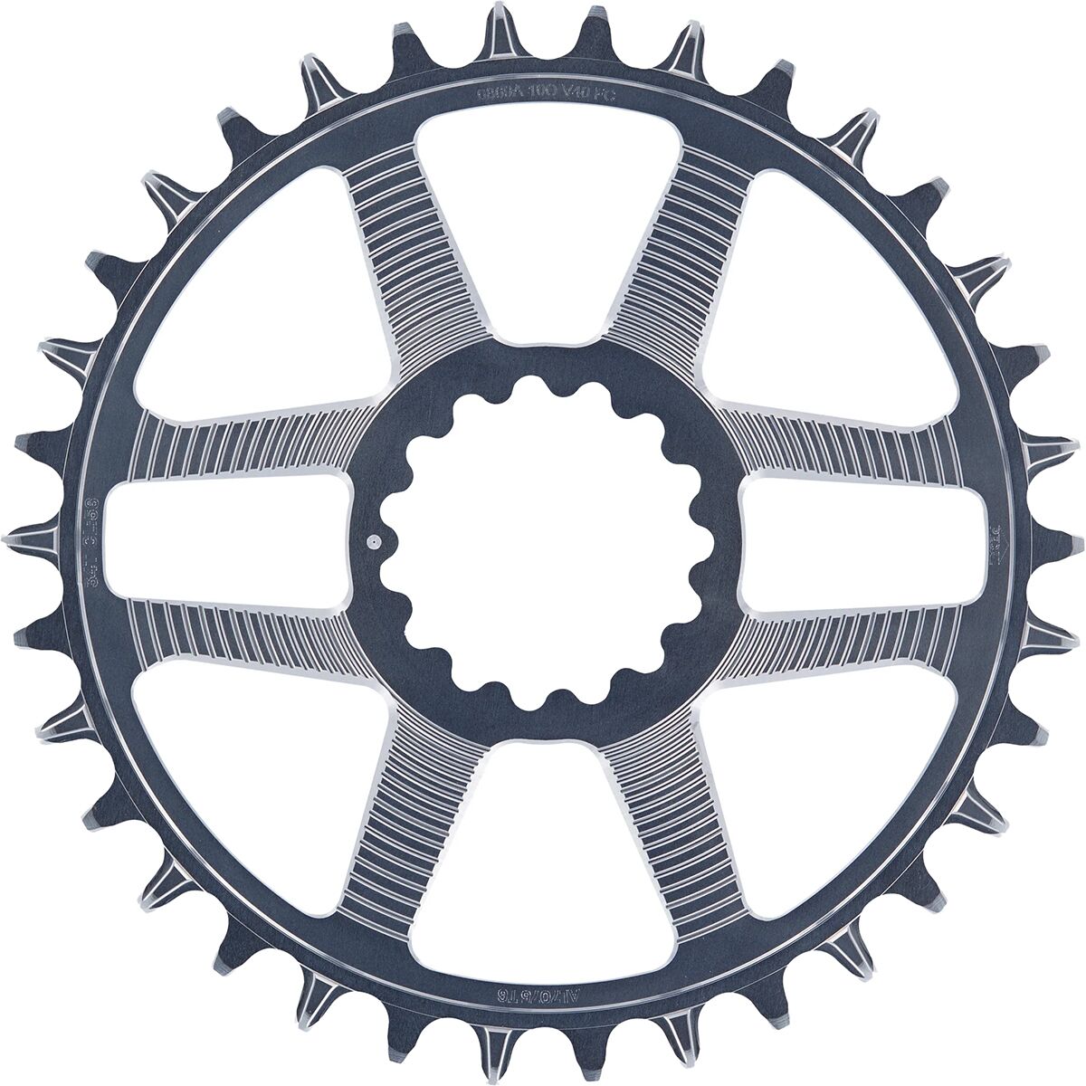 e*thirteen components Helix Race Direct-Mount Chainring Grey, 52/55mm Flip Flop, 30t