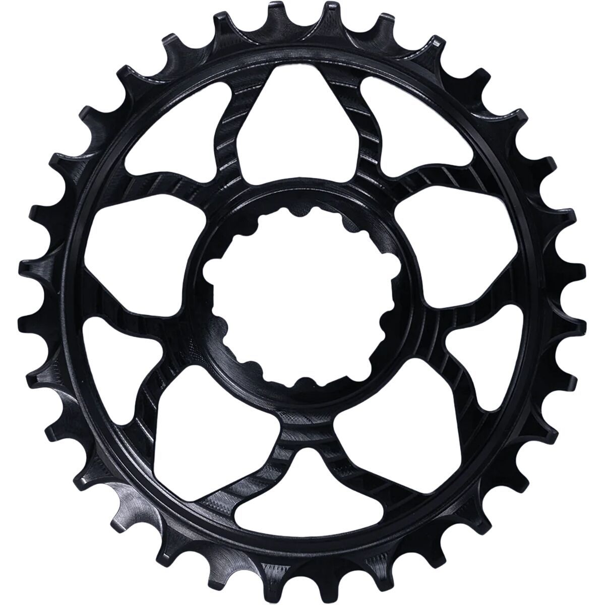 5DEV 7075 6% Oval Chainring Black, 32t, 3mm Offset