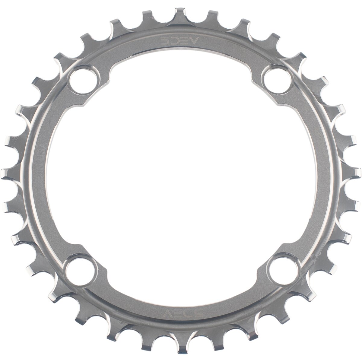 5DEV Titanium Chainring Raw, 36t