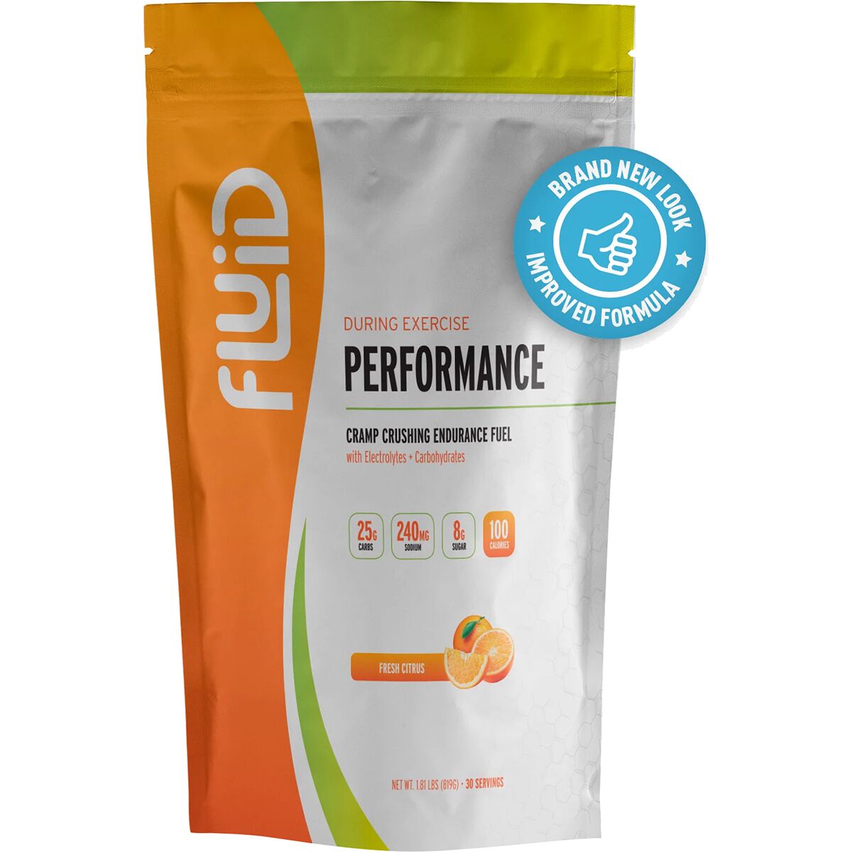 Fluid Performance Endurance Fuel - 54 Serving Bag Fresh Citrus, 1458g