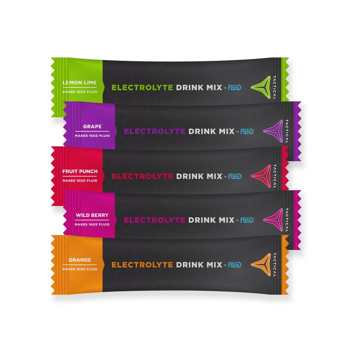 Fluid Fluid Tactical Electrolyte Drink Mix Variety Pack, 25 count