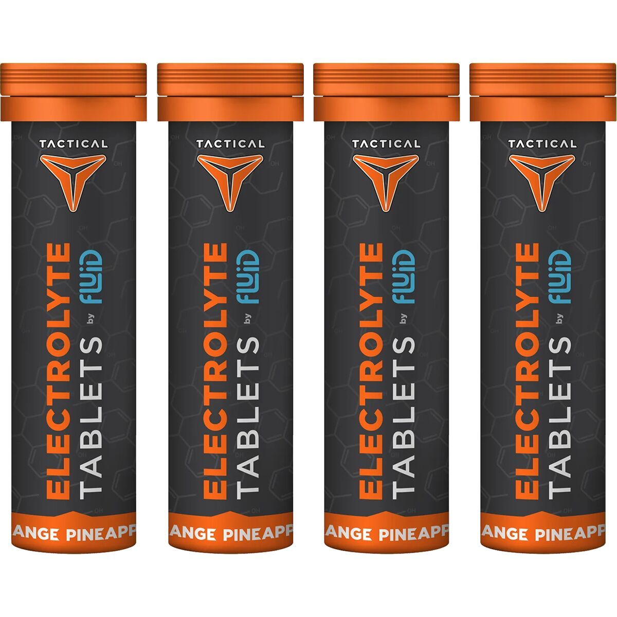 Fluid Fluid Tactical Electrolyte Tablets Orange Pineapple, 4 Tubes