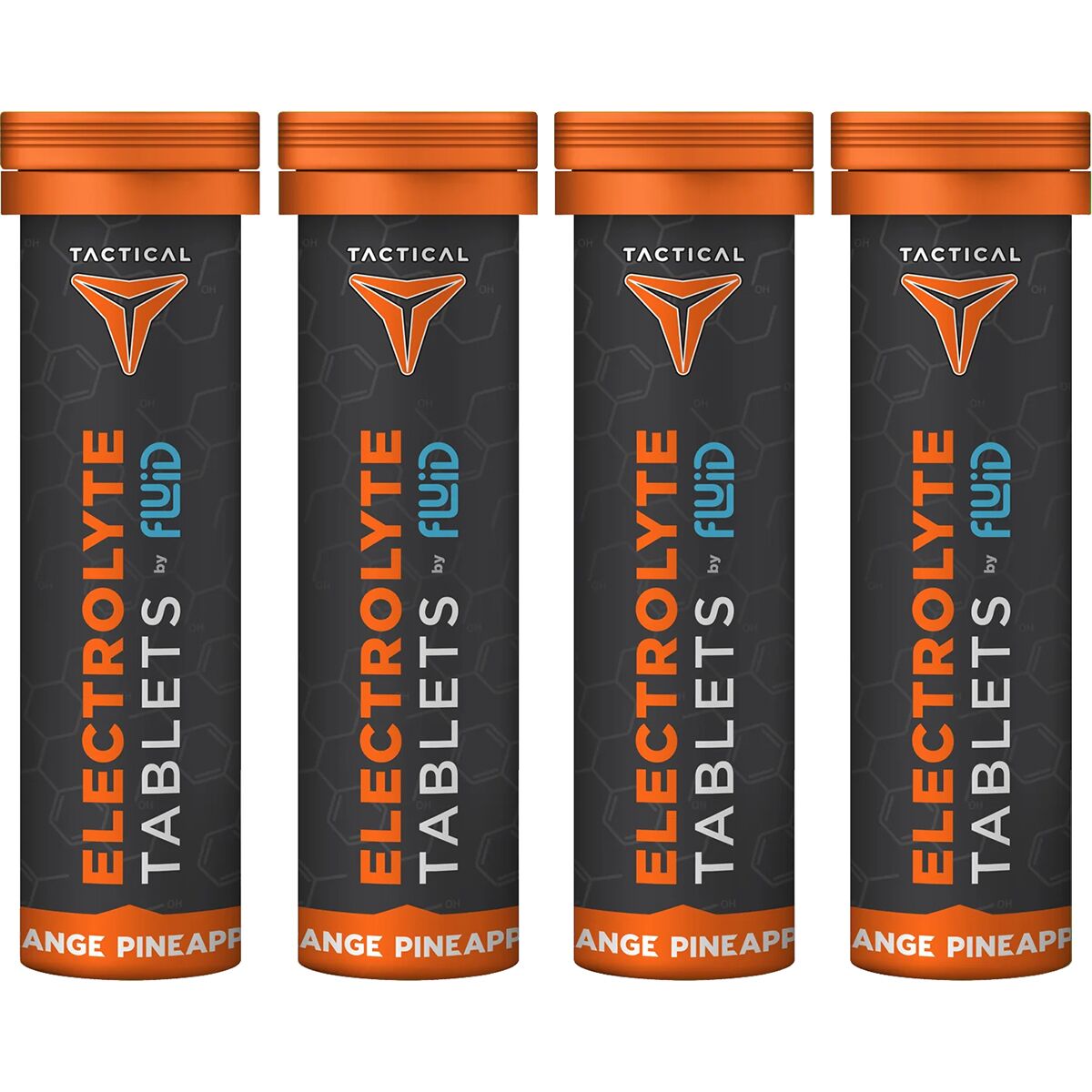 Fluid Fluid Tactical Electrolyte Tablets Orange Pineapple, 4 Tubes