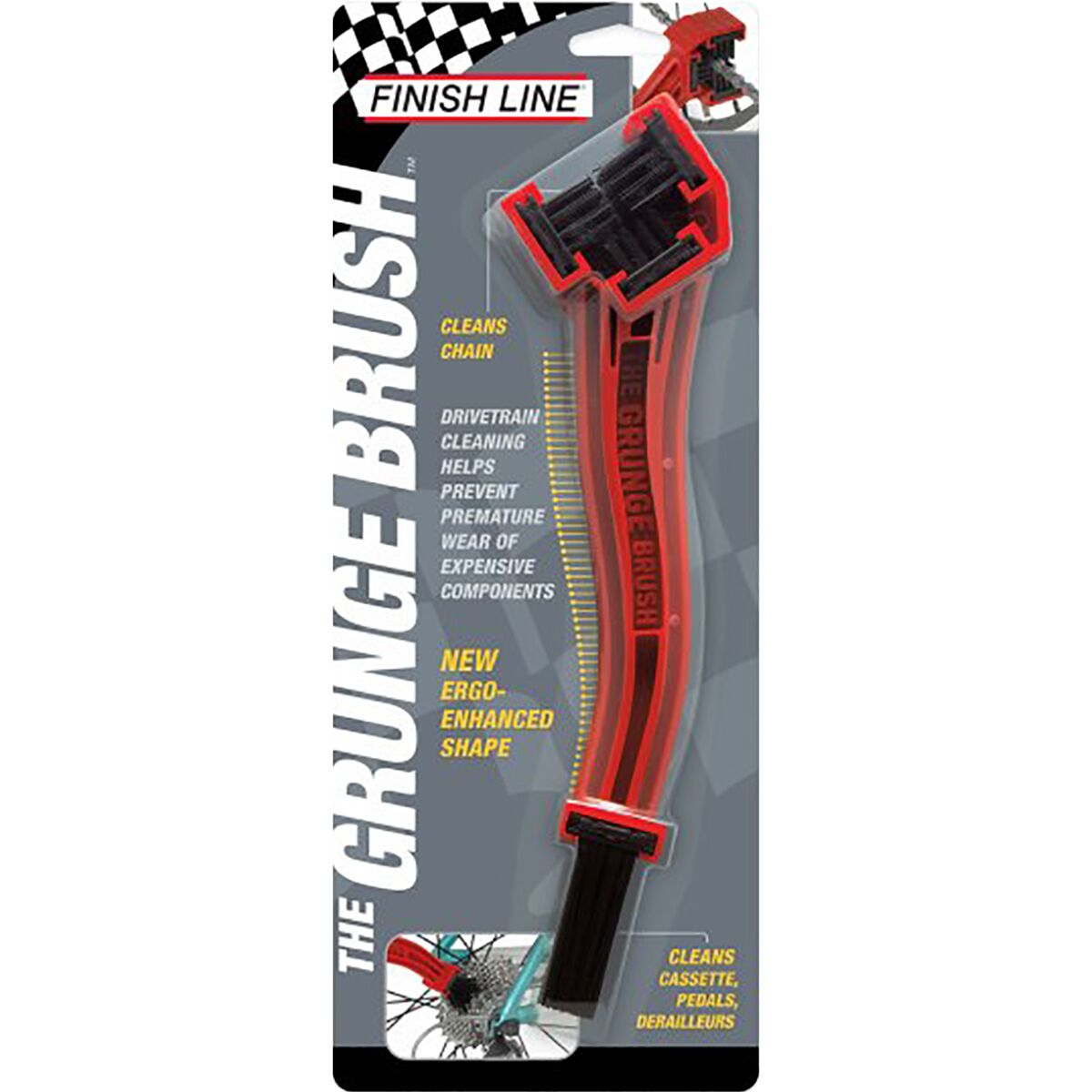 Finish Line Finish Line Grunge Brush Chain + Gear Cleaning Tool Red, One Size - $13.99 at Competitive Cyclist