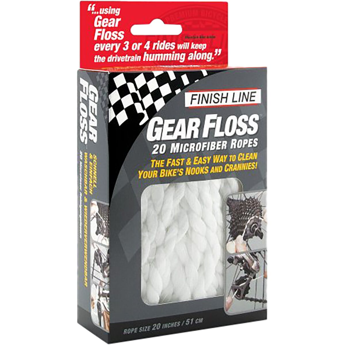 Finish Line Finish Line Gear Floss Microfiber Cleaning Rope One Color, One Size