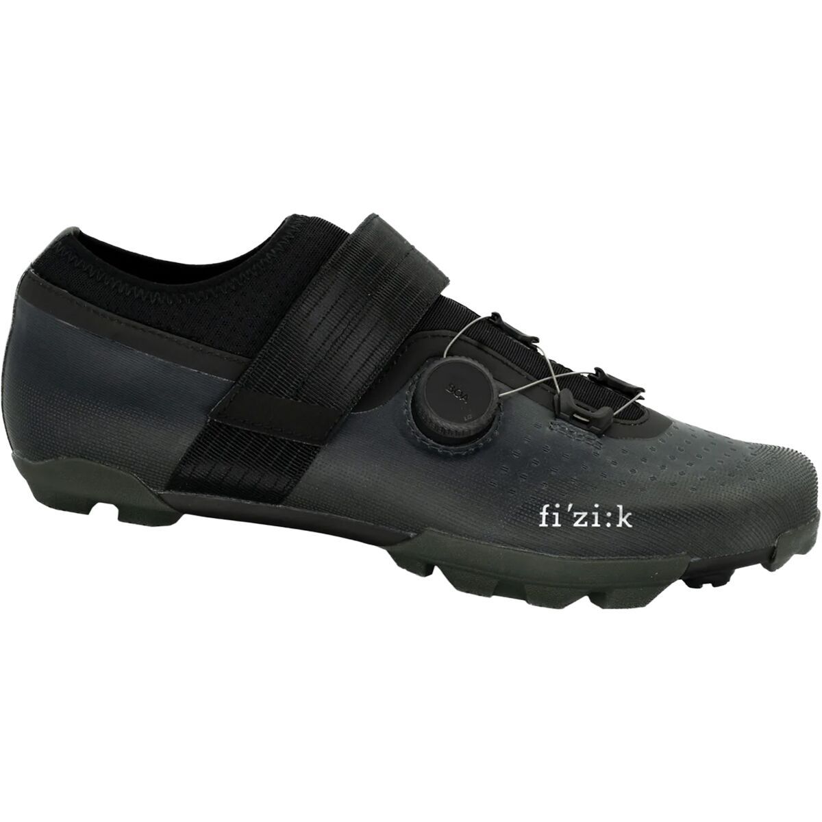 Fi'zi:k Ferox 2 Carbon Mountain Bike Shoe Black/Dark Forest, 47.0 - Men's
