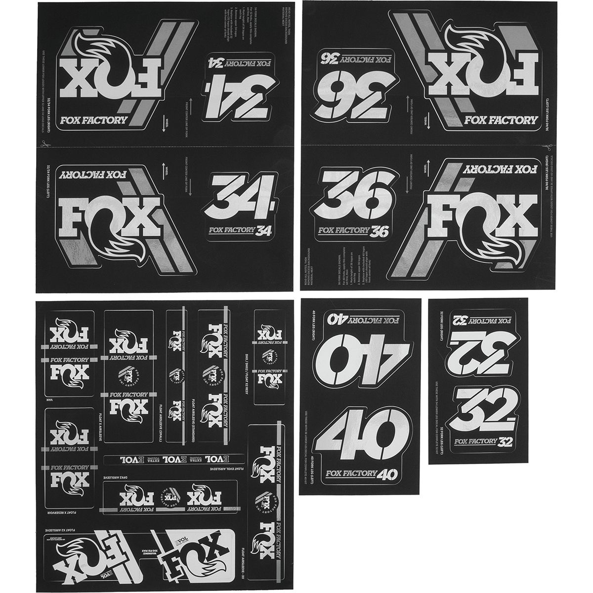 Turquoise Fox Shox Heritage Decal Kit 