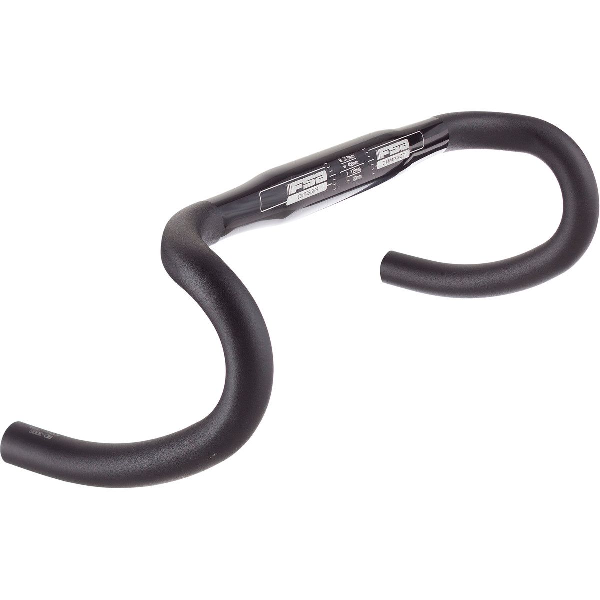 FSA Omega Compact Road Handlebar Black, 44cm