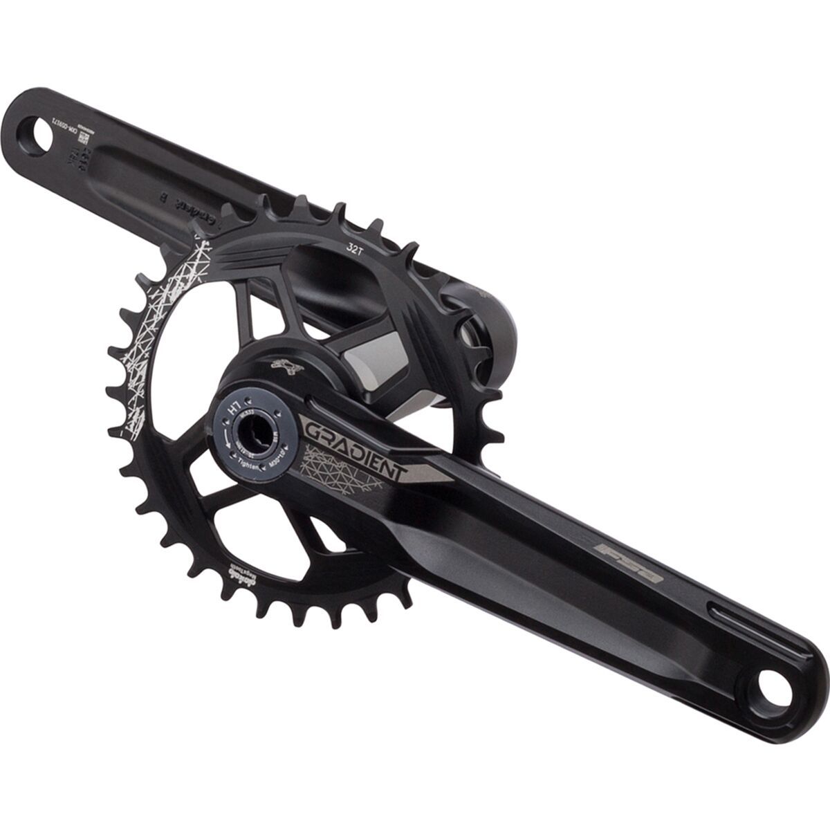FSA Gradient 1x Modular Crankset Super Boost, Black, 175mm, 32t