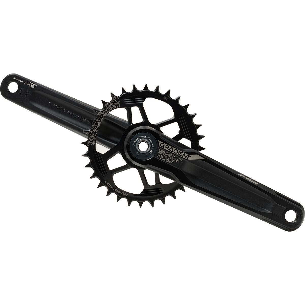 FSA Gradient 1x Modular Crankset Super Boost, Black, 175mm, 32t