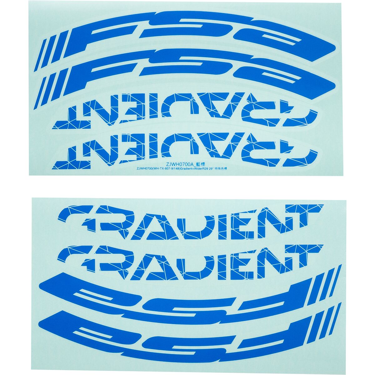 Fsa FSA Gradient 29in Decal Blue, One Size