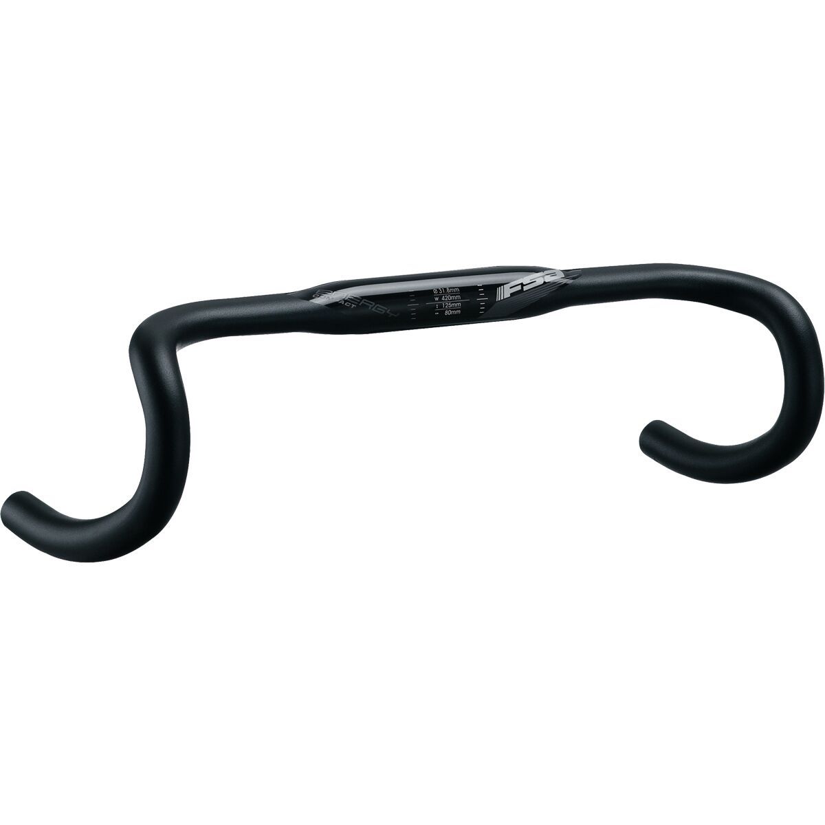 FSA Energy Wing Compact Bar (31.8) Black/Grey, 42cm