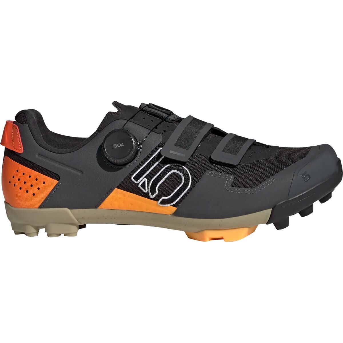 Five Ten Kestrel BOA Mountain Bike Shoe - Men's Core Black/Ftwr White/Impact Orange, 8.0