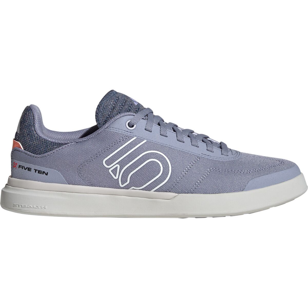 Five Ten Five Ten Sleuth DLX Canvas Cycling Shoe - Women's Silver Violet/Ftwr White/Coral Fusion, 8.0