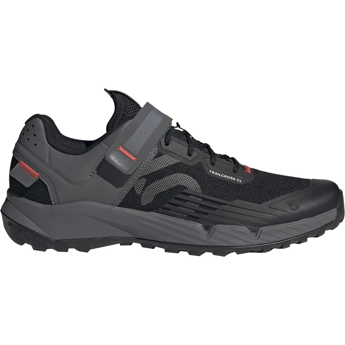 Five Ten Trailcross Clip-In Cycling Shoe - Men's Core Black/Grey Three/Red, 7.5
