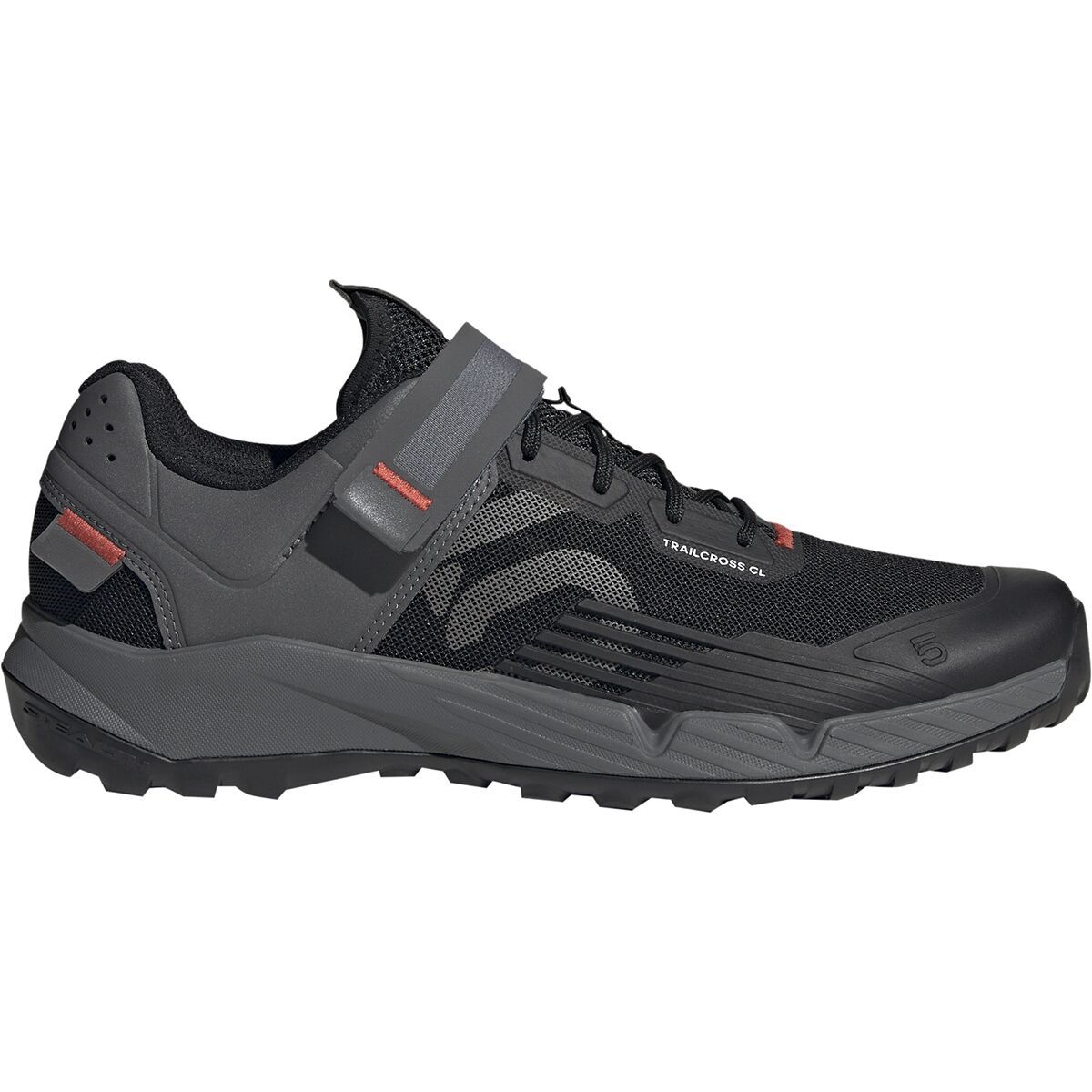 Five Ten Trailcross Clip-In Cycling Shoe - Men's Core Black/Grey Three/Red, 7.5