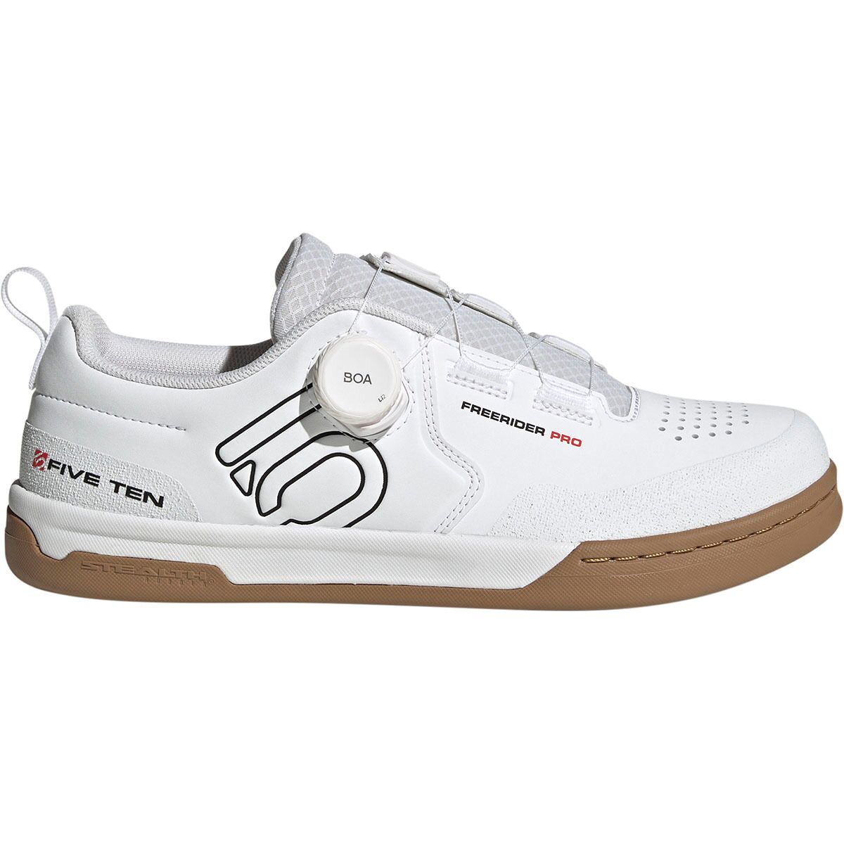 Five Ten Freerider Pro BOA Cycling Shoe - Men's Ftwr White/Core Black/Red, 11.5