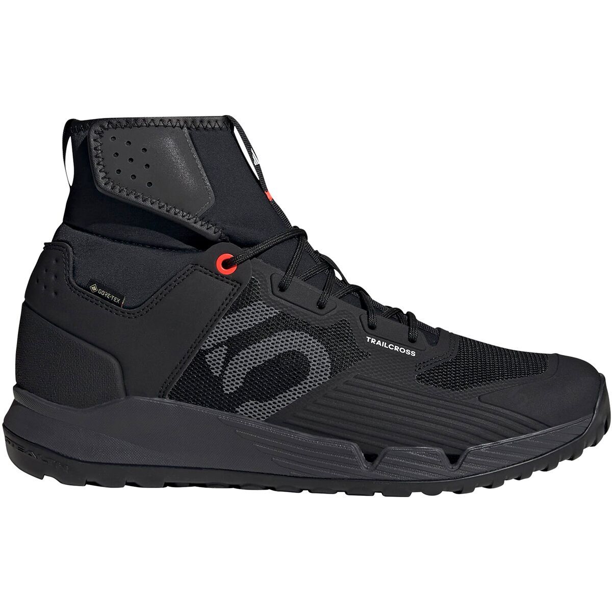 Five Ten Trailcross GTX Cycling Shoe Core Black/Grey Three/Solar Red, Mens 8.0/Womens 9.0 - Men's