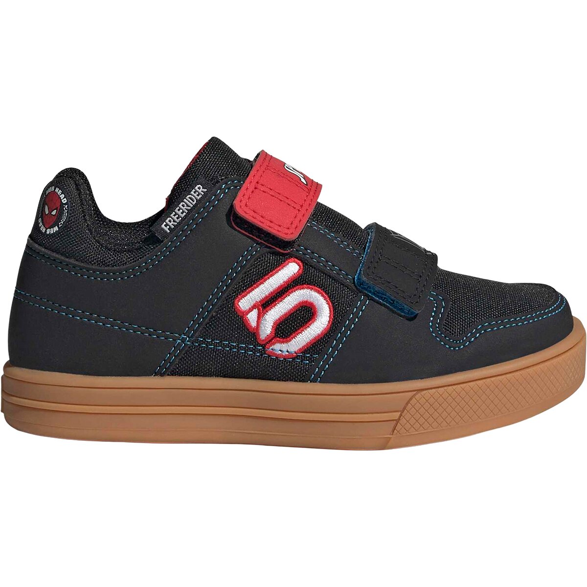 Five Ten Freerider VCS Disney Cycling Shoe - Kids' Core Black/Pure Ruby/Bright Blue, 3.0