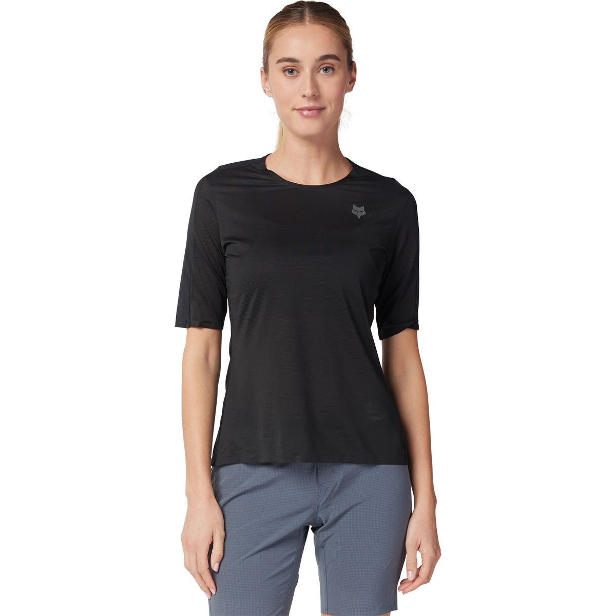 Fox Racing Flexair Ascent Short-Sleeve Jersey - Women's Black 2024, S