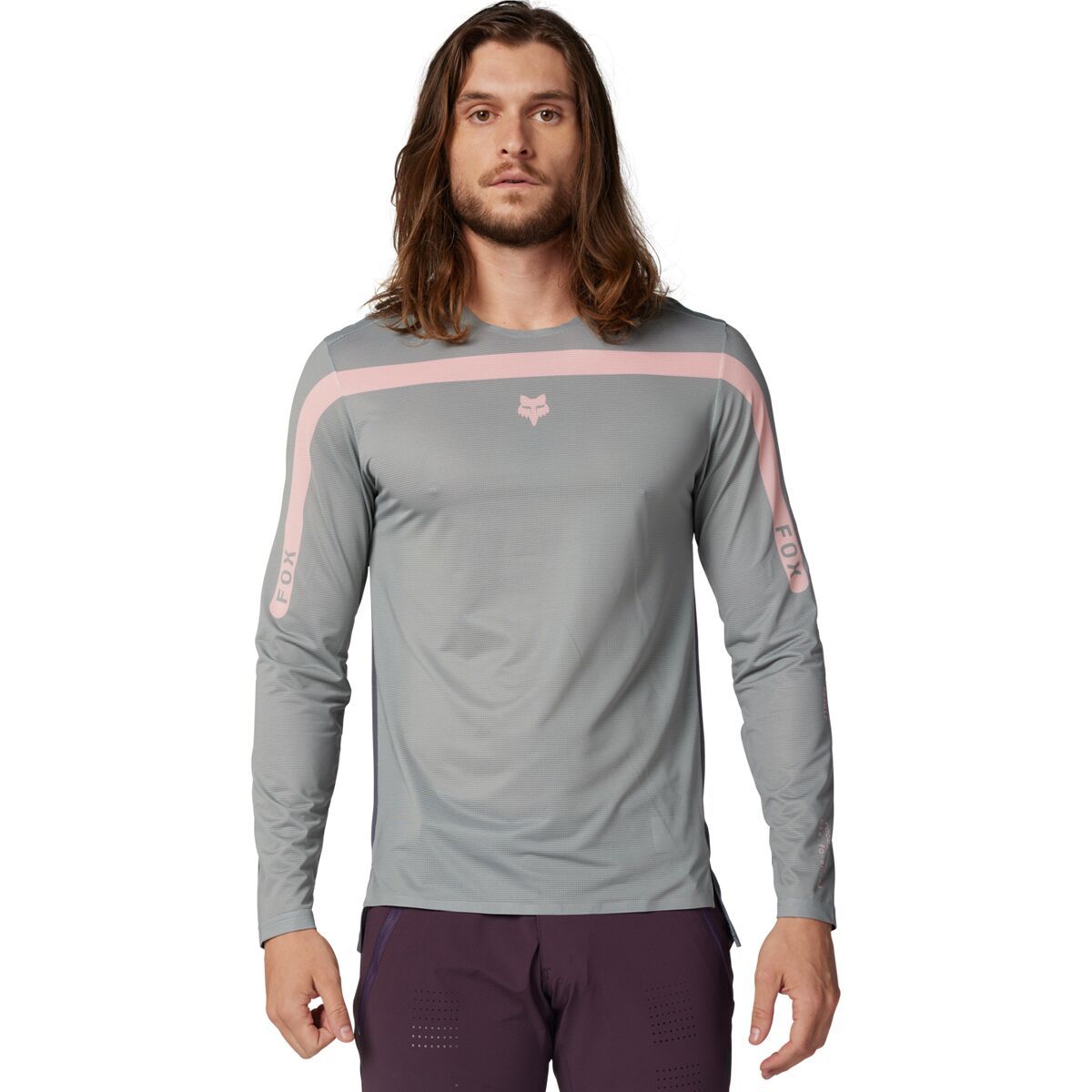 Fox Racing Fox Racing Flexair Long-Sleeve Jersey - Men's Aviation Race Grey Vintage, S