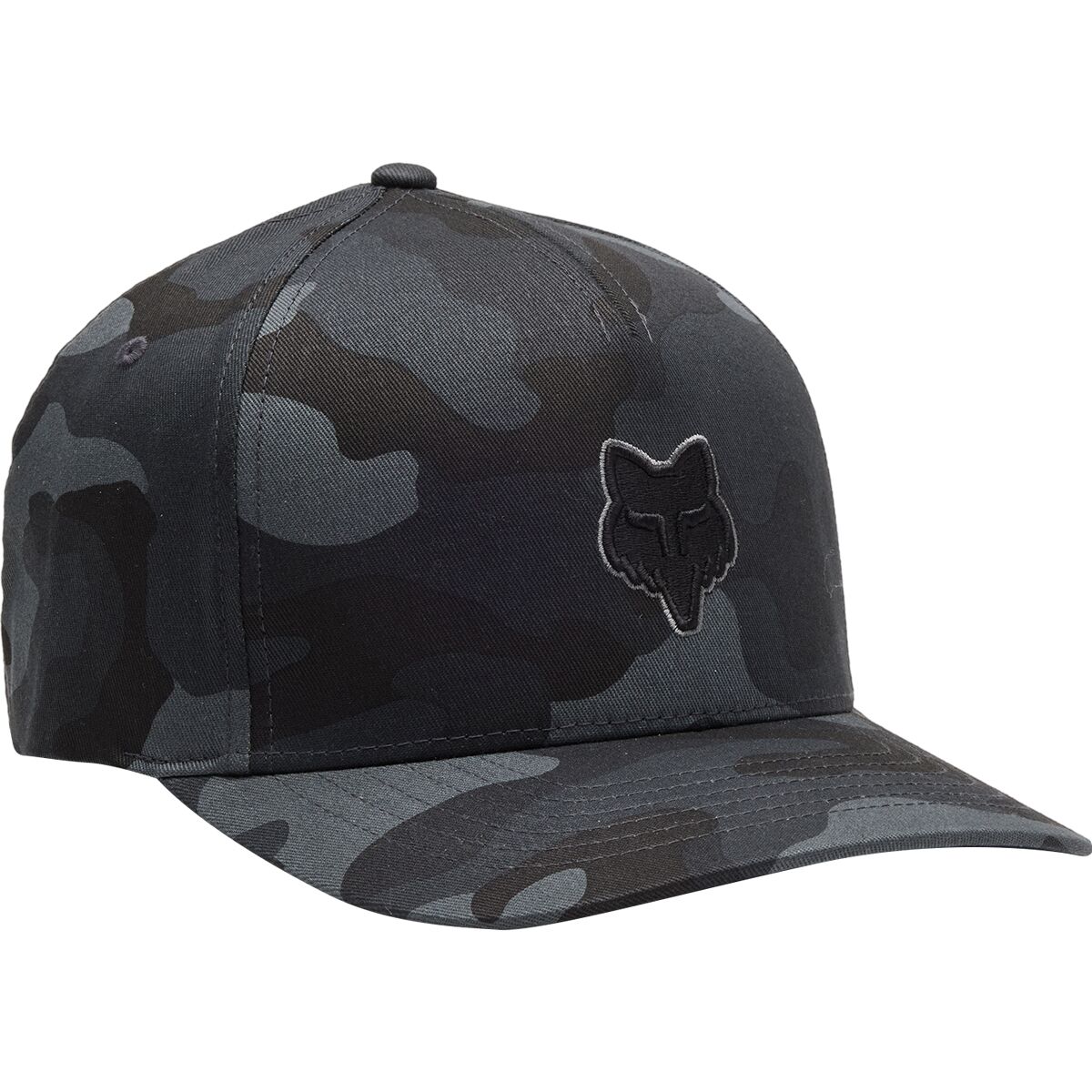 Fox Racing Flexfit Hat Black Camo, S/M