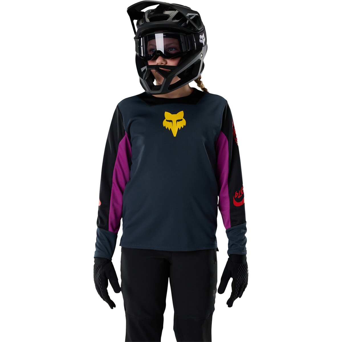 Fox Racing Defend Long-Sleeve Jersey - Kids' Galaxy Blue Creation, L