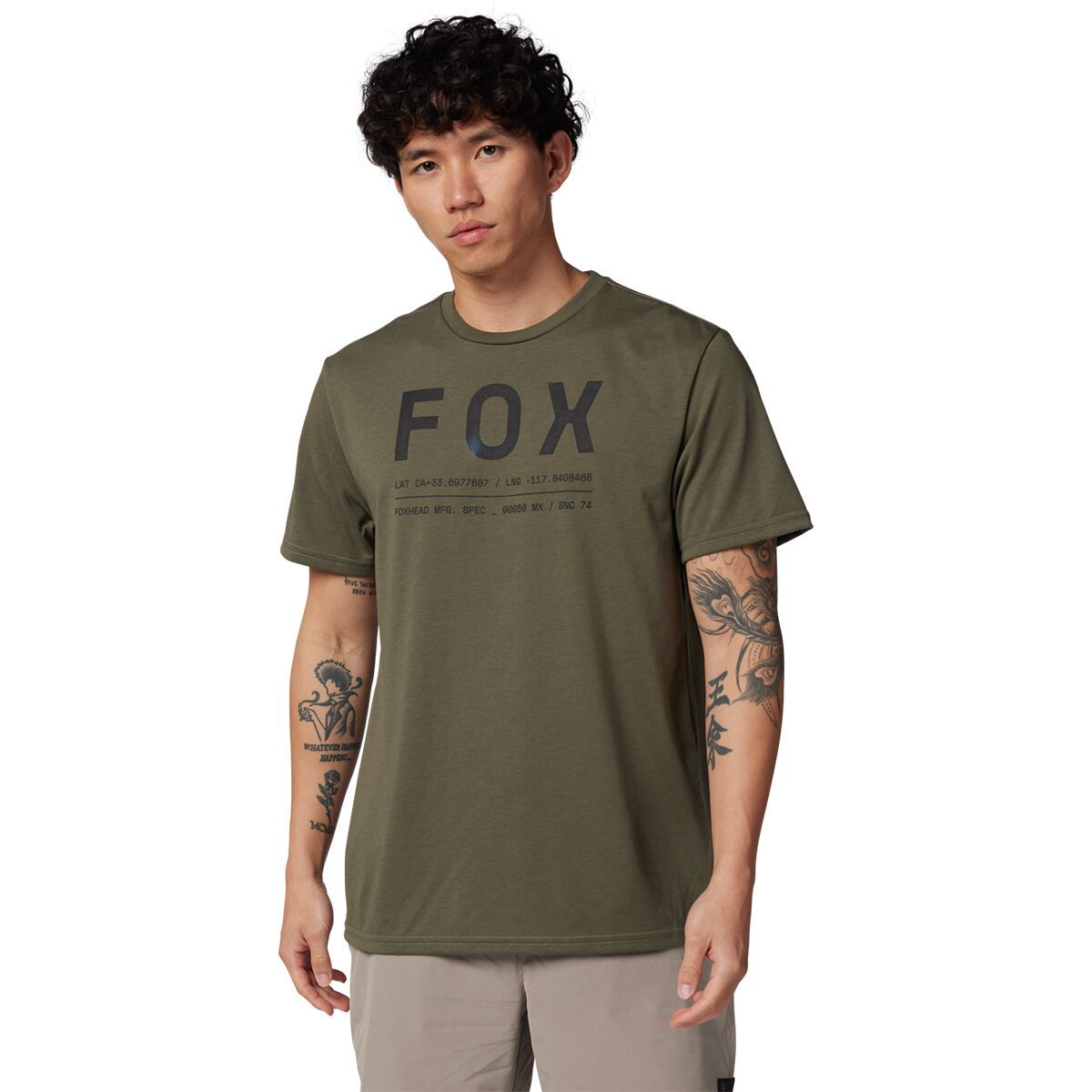 Fox Racing Non Stop Short-Sleeve Tech T-Shirt - Men's Olive Green, M