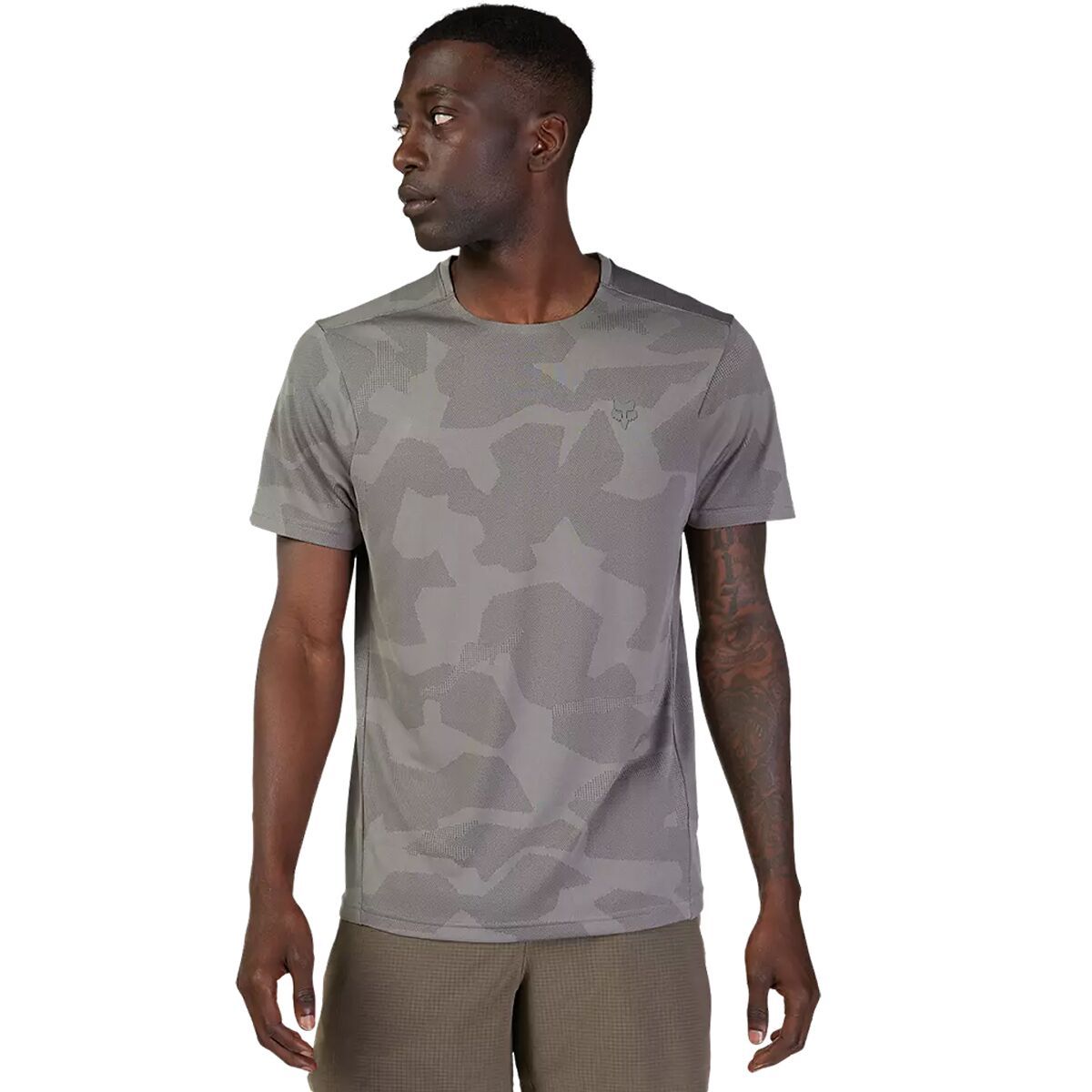Fox Racing Fox Racing Rep Short-Sleeve Jacquard Top - Men's Charcoal Camo, M