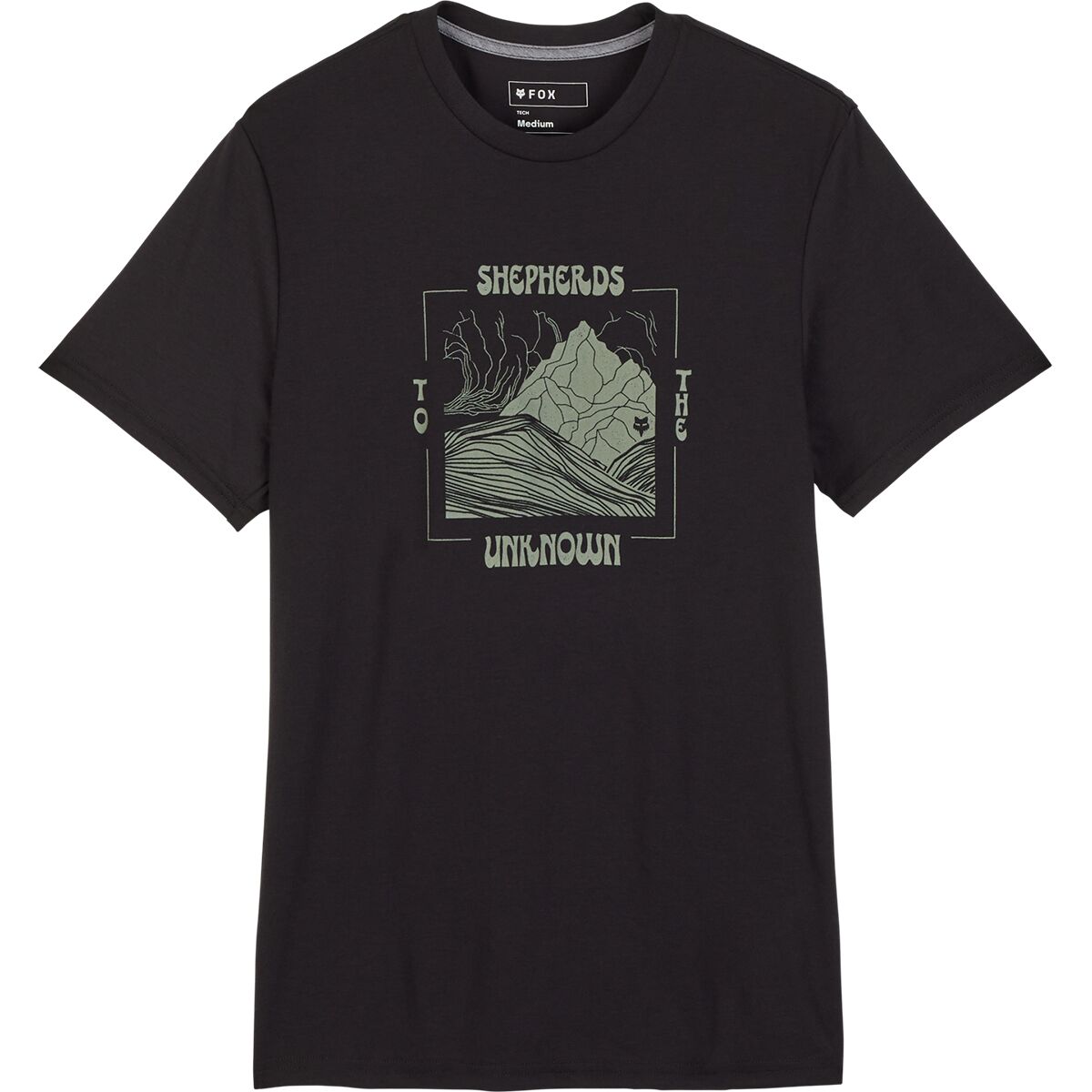 Fox Racing Shepherds Tech Short-Sleeve T-Shirt - Men's Black, L