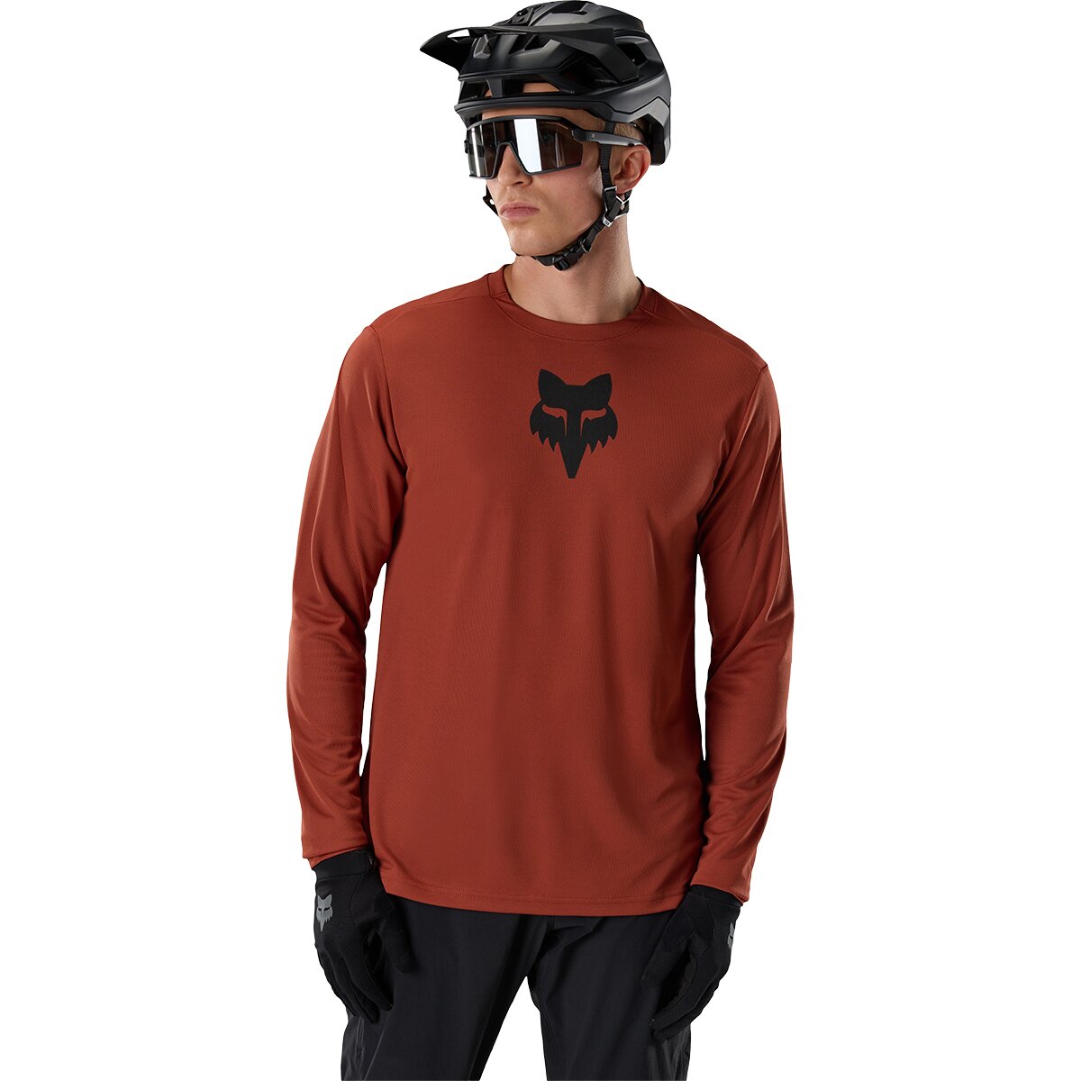 Fox Racing Ranger Long-Sleeve Jersey - Men's Amber Scarlet Fox Head, L