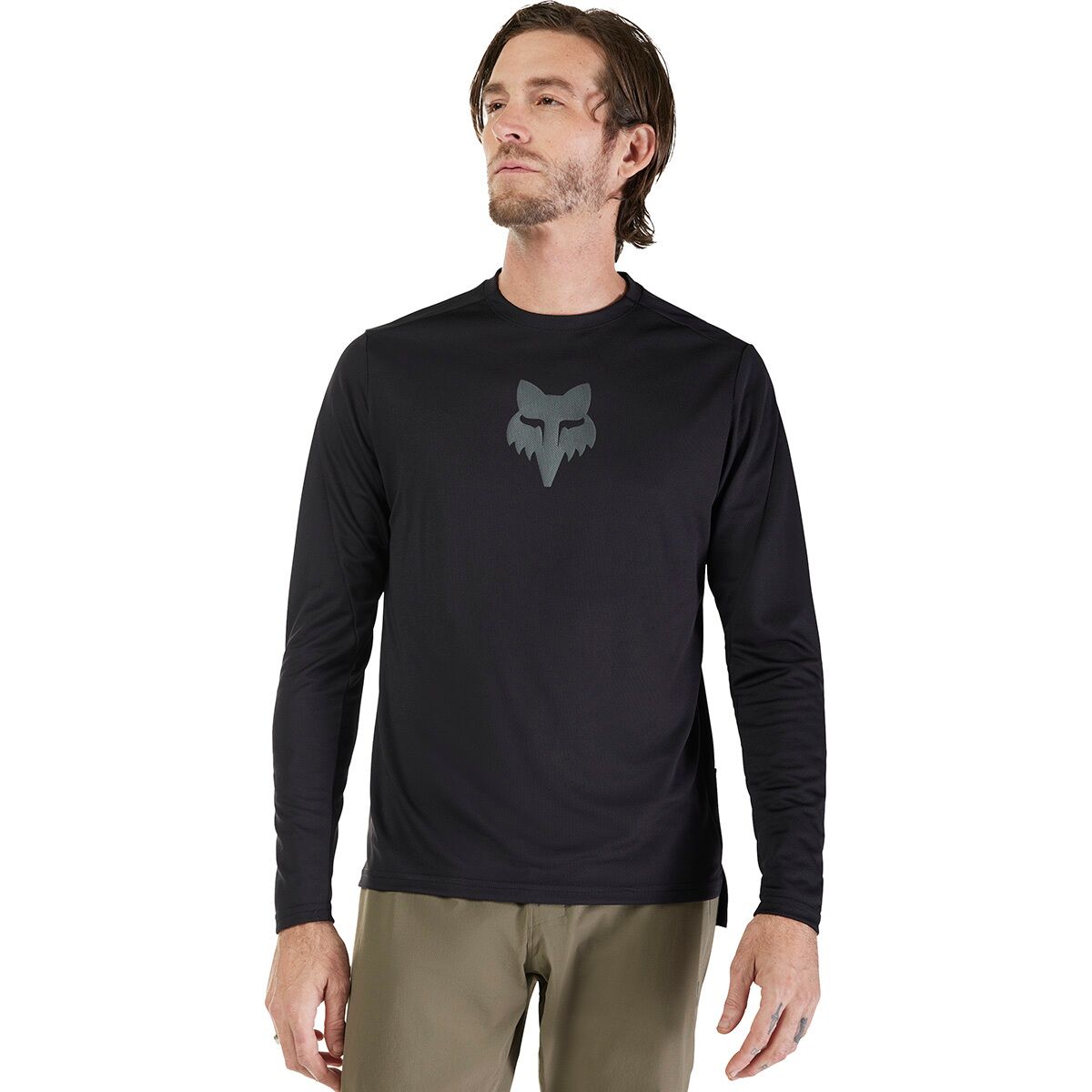 Fox Apparel | Ranger Ls Jersey Fox Apparel | Head Men's | Size Large In Black | Polyester