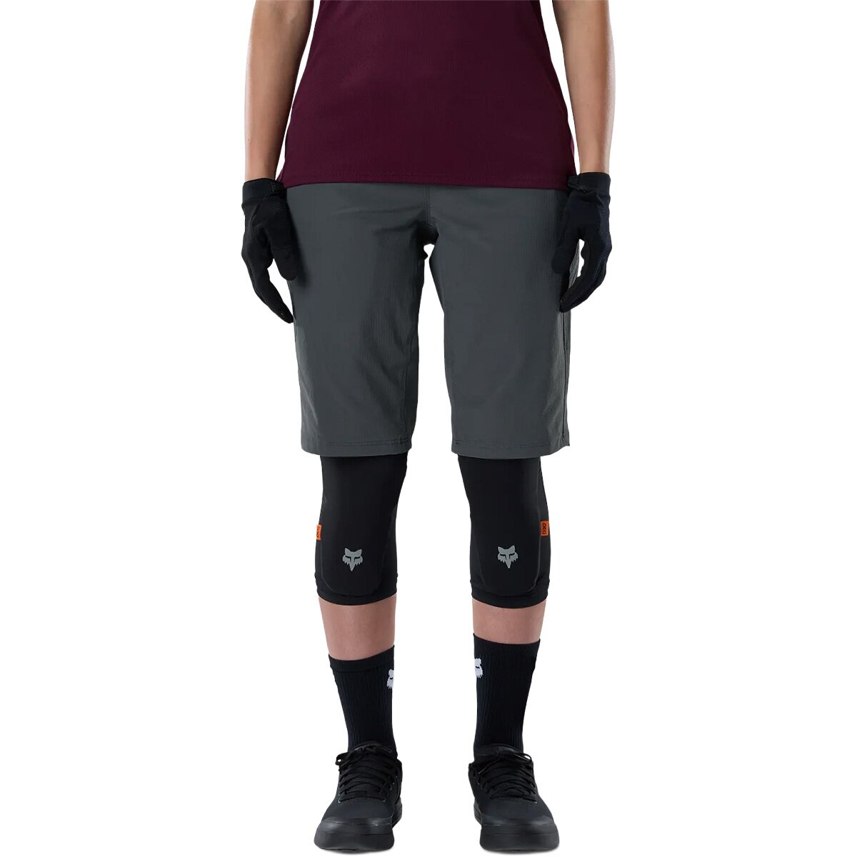 Fox Racing Ranger Short + Liner - Women's Dark Shadow, 4