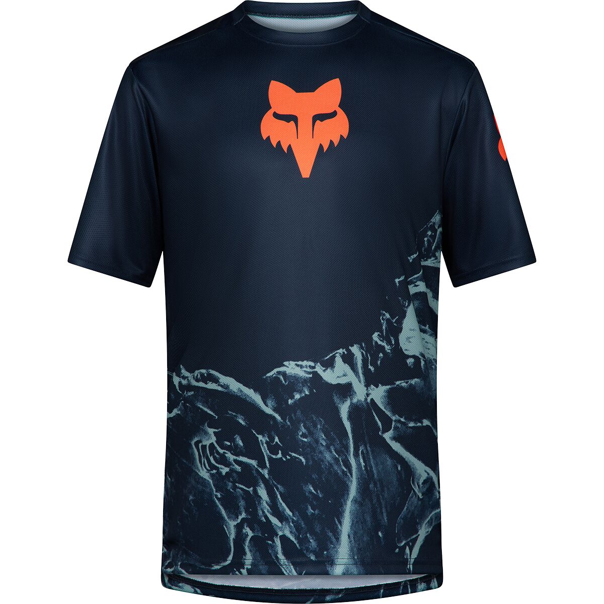 Fox Racing Ranger Short-Sleeve Jersey - Men's Arctic Blue Image Print, XL