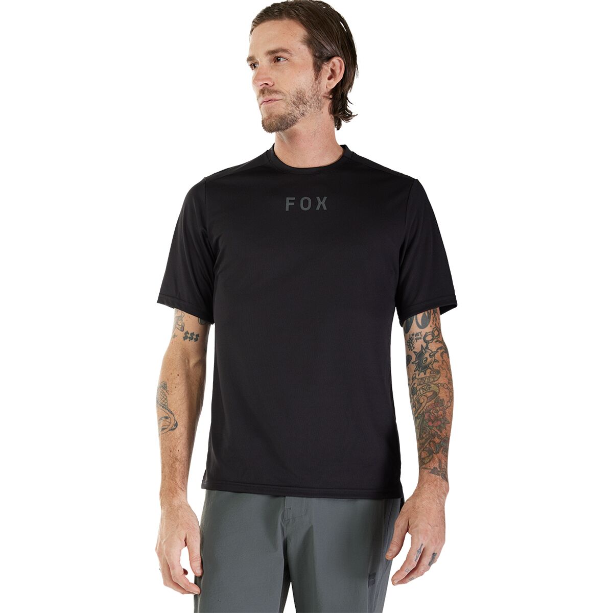 Fox Racing Ranger Short-Sleeve Jersey - Men's Black Wordmark, XXL