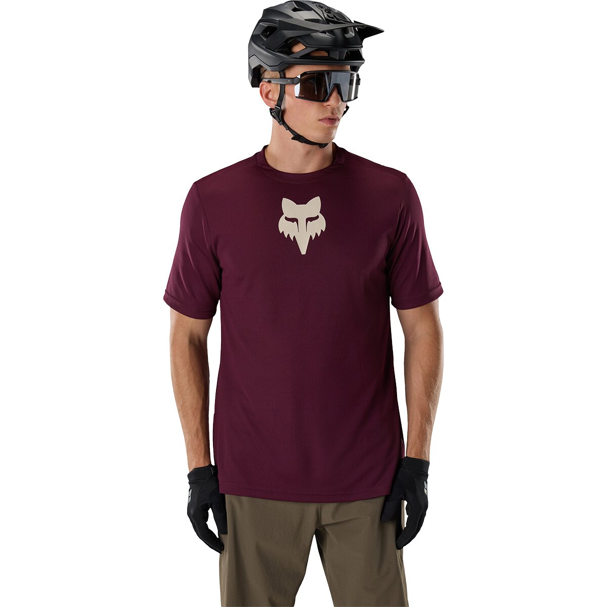 Fox Racing Ranger Short-Sleeve Jersey - Men's Dark Maroon Fox Head, XL