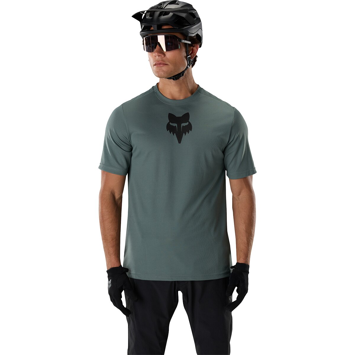 Fox Racing Ranger Short-Sleeve Jersey - Men's Sage Fox Head, L