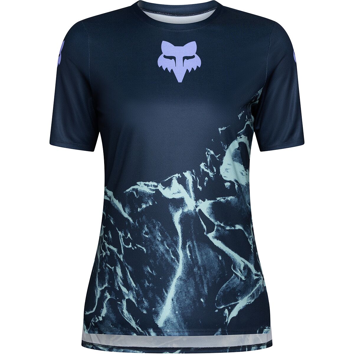 Fox Racing Ranger Short-Sleeve Jersey - Women's Arctic Blue Image Print, M