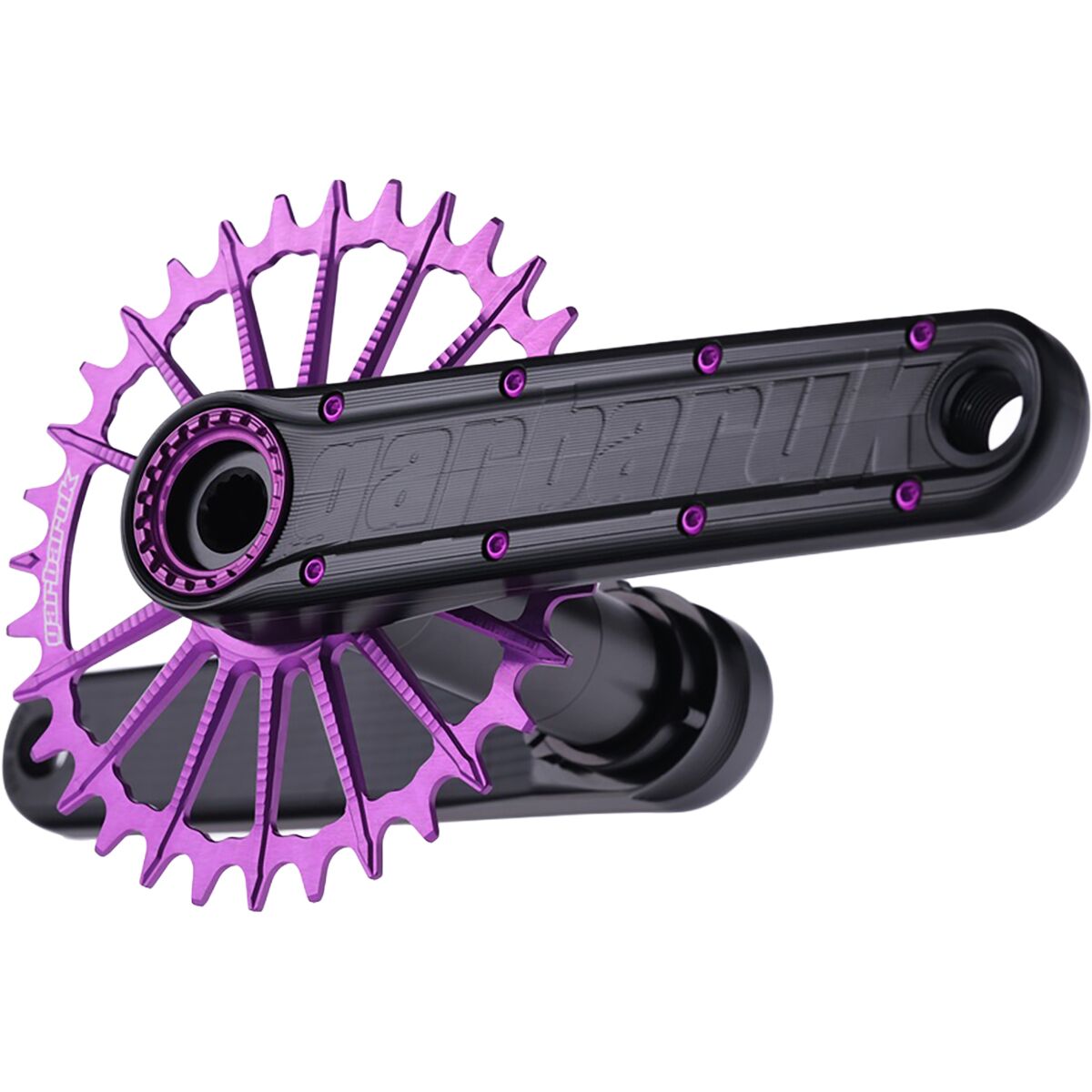 Garbaruk Enduro Crankset Black, Violet, 165mm, 30mm