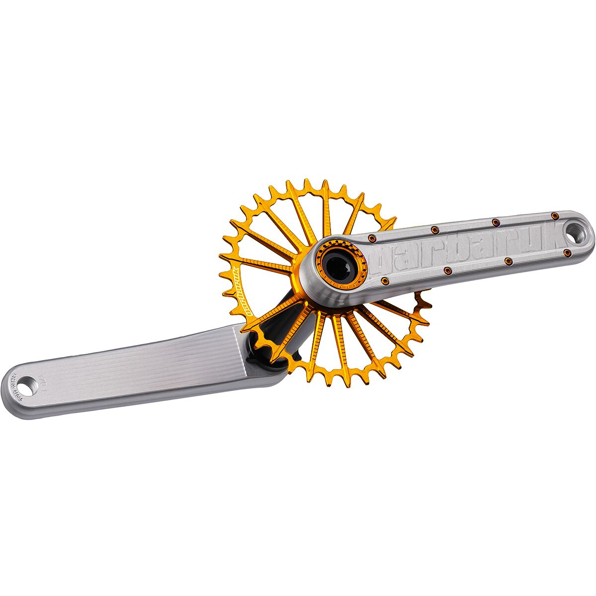 Garbaruk Enduro Crankset Silver, Gold, 165mm, 30mm