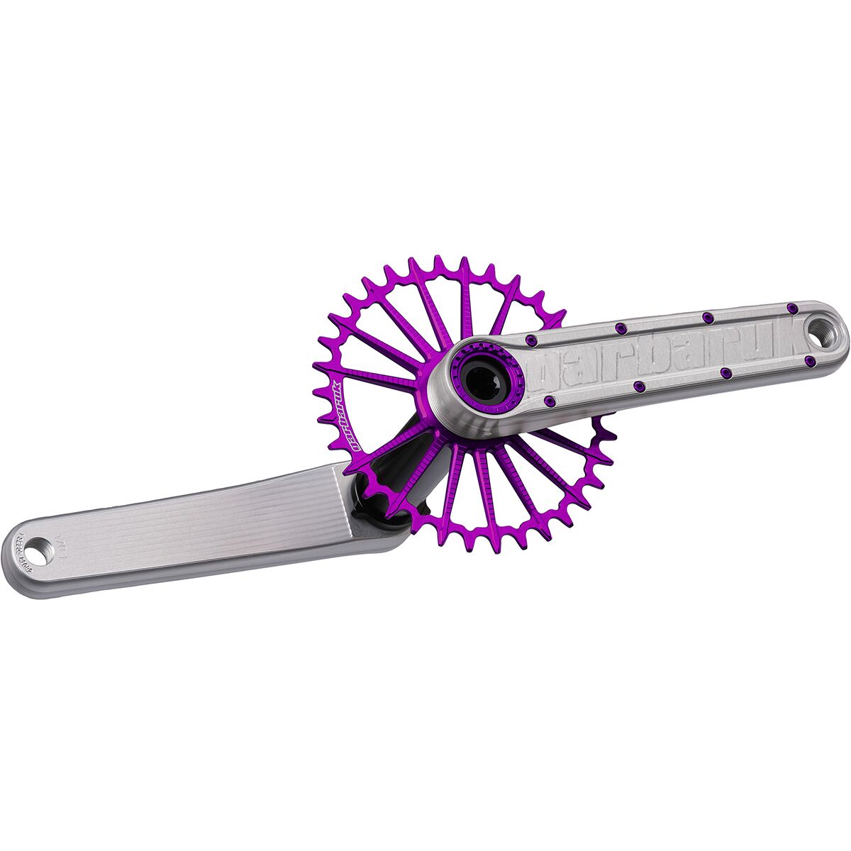 Garbaruk Enduro Crankset Silver, Violet, 165mm, 30mm
