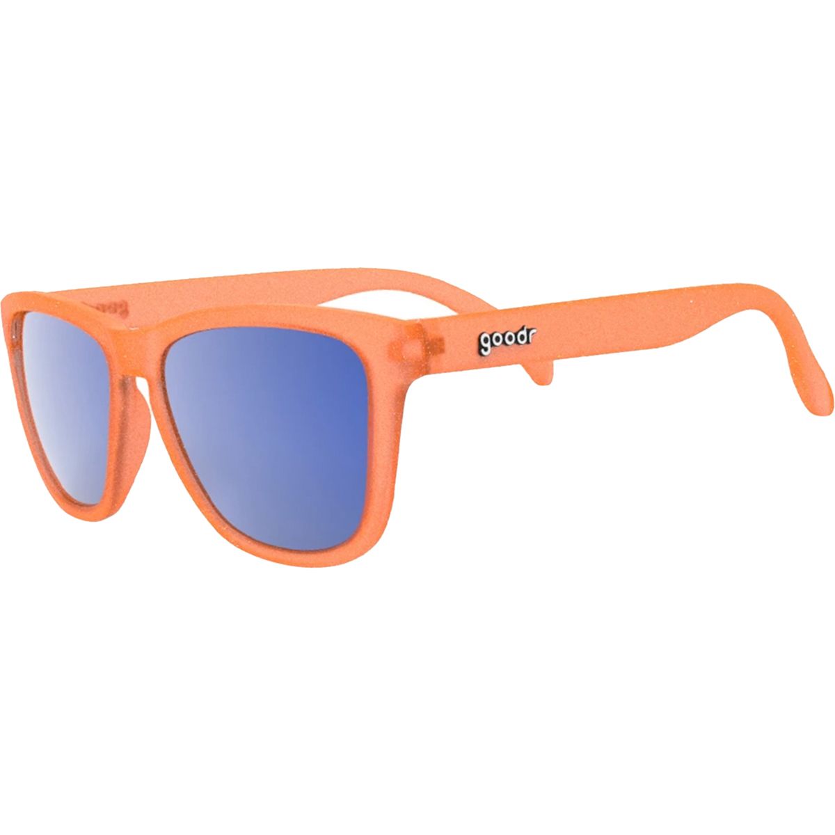 Goodr Goodr OG Polarized Sunglasses Donkey Goggles/Orange/Blue Lens, One Size - Men's